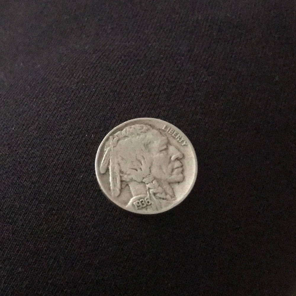 1936 Vintage Buffalo Nickel Coin